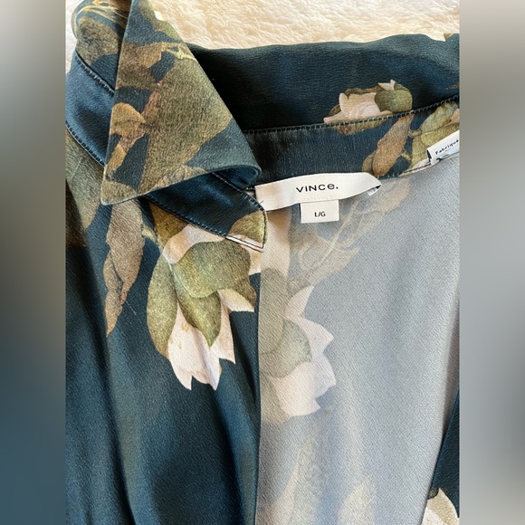 Vince Camellia Branch Silk Shirt - Picture 8 of 10